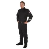 G-FORCE GF525 Driving Suits 4525LRGBK Suit, GF525, One-Piece, Multiple Layer, Pyrovatex, Large, Black Top, Black Bottom, Each thumbnail 2