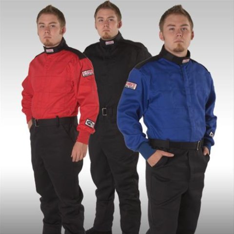 G-FORCE GF125 Driving Suits 4125CMDBU Suit, GF125, One-Piece, Single Layer, Pyrovatex, Youth Medium, Blue Top, Black Bottom, Each thumbnail 3