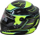 G-FORCE REVO Graphics SA2020 Helmets 13005MEDYL Helmet, Graphics, Full Face, Snell SA2020, Black/Yellow, Clear Polycarbonate Shield, EPS Liner, Vented, Medium, Each thumbnail 1