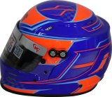 G-FORCE Rookie Graphics SFI 24.1 Helmets 3420BU Helmet, Graphics, Full Face, 24.1, Blue/Orange, Clear Polycarbonate Shield, EPS Liner, Vented, Youth Large, Each thumbnail 1
