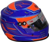 G-FORCE Rookie Graphics SFI 24.1 Helmets 3420BU Helmet, Graphics, Full Face, 24.1, Blue/Orange, Clear Polycarbonate Shield, EPS Liner, Vented, Youth Large, Each thumbnail 2