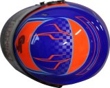G-FORCE Rookie Graphics SFI 24.1 Helmets 3420BU Helmet, Graphics, Full Face, 24.1, Blue/Orange, Clear Polycarbonate Shield, EPS Liner, Vented, Youth Large, Each thumbnail 3