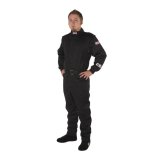 G-FORCE GF525 Driving Suits 4525MEDBK Suit, GF525, One-Piece, Multiple Layer, Pyrovatex, Medium, Black Top, Black Bottom, Each thumbnail 4