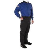 G-FORCE GF525 Driving Suits 4525MEDBU Suit, GF525, One-Piece, Multiple Layer, Pyrovatex, Medium, Blue Top, Black Bottom, Each thumbnail 4