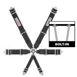 G-FORCE Camlock 6-Point Harness 7001BK Harness, Complete, Camlock, 6-Point, Individual-Type, Bolt-In, Floor/Roll Bar Mount, Black, Each thumbnail 3