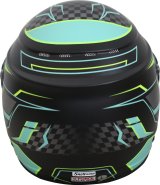 G-FORCE REVO Graphics SA2020 Helmets 13005MEDTL Helmet, Graphics, Full Face, Snell SA2020, Black/Teal, Clear Polycarbonate Shield, EPS Liner, Vented, Medium, Each thumbnail 8