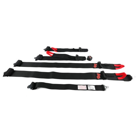 G-FORCE Camlock 5-Point Harness 7000BK Harness, 5-point, Complete, Camlock, Individual-Type, Bolt-In, Floor/Roll Bar Mount, Black, Each thumbnail 1