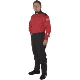 G-FORCE GF125 Driving Suits 4125XXLRD Suit, GF125, One-Piece, Single Layer, Pyrovatex, 2X-Large, Red Top, Black Bottom, Each thumbnail 2