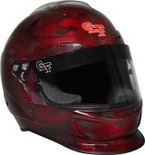 G-FORCE Nova Fusion SA2020 Helmets 16005MEDRD Helmet, Fusion, Full Face, Snell SA2020, Gloss Carbon Fiber Red, Clear Polycarbonate Shield, EPS Liner, Vented, Medium, Each thumbnail 4