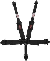 G-FORCE Latch and Link Individual Shoulder 5-Point Harness 6600BK Harness, Complete, Latch, Individual-Type, Bolt-In, Floor/Roll Bar Mount, Black Latches/Links, Black Harness, Each thumbnail 1