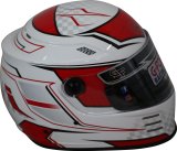 G-FORCE REVO Graphics SA2020 Helmets 13005MEDRD Helmet, Graphics, Full Face, Snell SA2020, White/Red, Clear Polycarbonate Shield, EPS Liner, Vented, Medium, Each thumbnail 2
