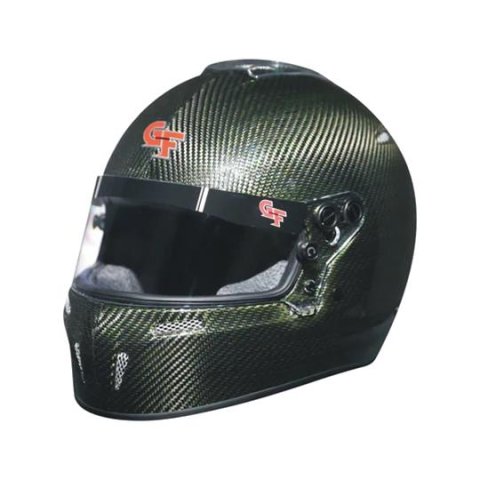 G-FORCE Nighthawk Carbon Fusion Helmets 14104XSMGN Helmet, Fusion, Full Face, Snell SA2020, Green Fiber, Clear Polycarbonate Shield, EPS Liner, X-Small, Each