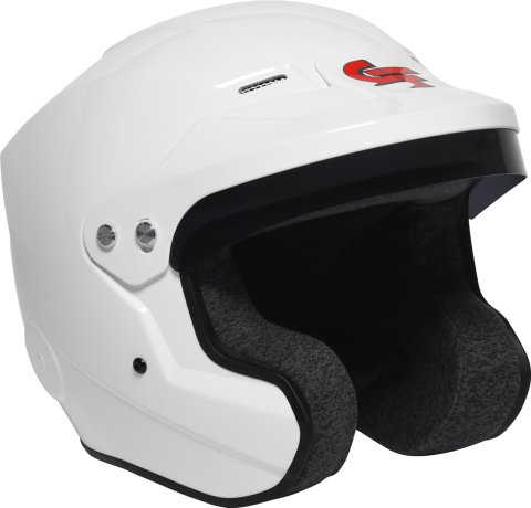 G-FORCE Nova OF SA2020 Helmets 16002LRGWH Helmet, OF, Open Face, Snell SA2020, Gloss White, Tinted Visor, EPS Liner, Large, Each thumbnail 2