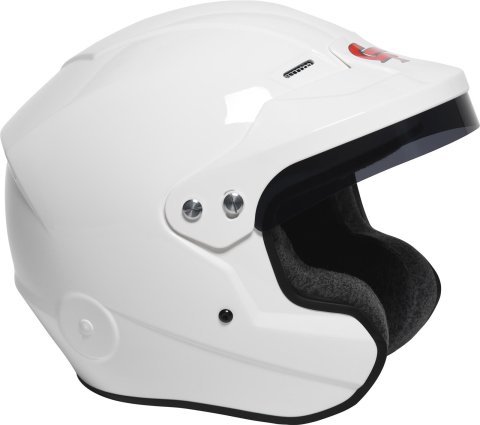 G-FORCE Nova OF SA2020 Helmets 16002LRGWH Helmet, OF, Open Face, Snell SA2020, Gloss White, Tinted Visor, EPS Liner, Large, Each thumbnail 3