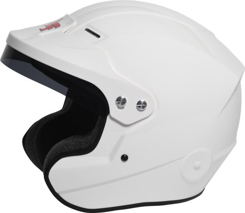 G-FORCE Nova OF SA2020 Helmets 16002LRGWH Helmet, OF, Open Face, Snell SA2020, Gloss White, Tinted Visor, EPS Liner, Large, Each thumbnail 4