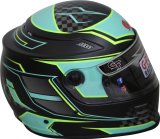 G-FORCE REVO Graphics SA2020 Helmets 13005XXLTL Helmet, Graphics, Full Face, Snell SA2020, Black/Teal, Clear Polycarbonate Shield, EPS Liner, Vented, 2X-Large, Each thumbnail 2