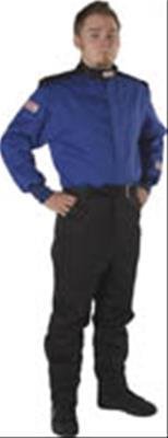 G-FORCE GF525 Driving Suits 4525XXLBU Suit, GF525, One-Piece, Multiple Layer, Pyrovatex, 2X-Large, Blue Top, Black Bottom, Each thumbnail 3