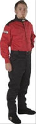 G-FORCE GF125 Driving Suits 4125CMDRD Suit, GF125, One-Piece, Single Layer, Pyrovatex, Youth Medium, Red Top, Black Bottom, Each thumbnail 3