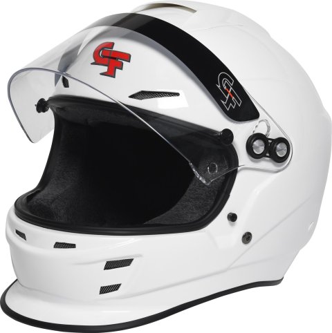 G-FORCE Nova Helmets 16004XSMWH Helmet, Nova, Full Face, Gloss White, Clear Polycarbonate Shield, EPS Liner, Vented, X-Small, Each thumbnail 7