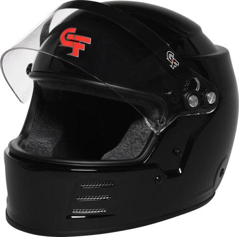 G-FORCE Rookie SFI 24.1 Helmets 3419BK Helmet, Rookie, Full Face, 24.1, Gloss Black, Clear Polycarbonate Shield, EPS Liner, Vented, Youth Large, Each thumbnail 1