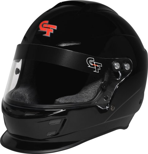 G-FORCE Nova Helmets 16004MEDBK Helmet, Nova, Full Face, Gloss Black, Clear Polycarbonate Shield, EPS Liner, Vented, Medium, Each thumbnail 7