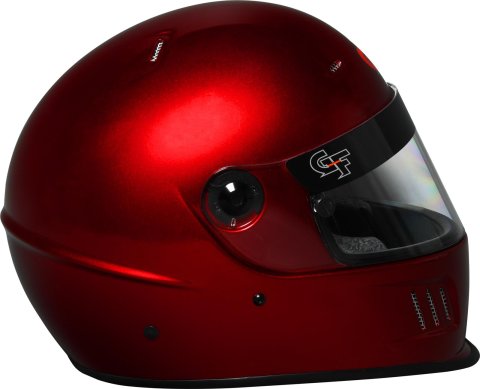 G-FORCE Rift SA2020 Helmets 13010XLGRD Helmet, POP, Full Face, Snell SA2020, Metallic Red, Clear Polycarbonate Shield, EPS Liner, Vented, X-Large, Each thumbnail 2