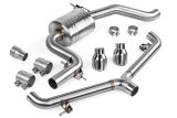 APR Cat-Back Exhaust Systems CBK0016 Systems, Cat-Back, Single In/Dual Out, Stainless Steel, Natural, Split Rear Exit, Polished Tips, Volkswagen, 2.0L, Kit thumbnail 2