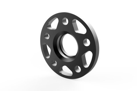 APR 0.59 inch Wheel Spacers MS100158 Spacers, 0.590 in. Thickness, 2.50 in. Center Bore Diameter, Aluminum, Black, 5 x 112mm Bolt Circle, for Lamborghini, Audi, Volkswagen, Pair thumbnail 2