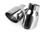 APR Round, Polished 2.50 Inch Exhaust Tip TPK0005 Tips, Clamp-on, Stainless Steel, Polished, Slant Cut, in. Inlet, 3.50 in. Outlet, Audi, Porsche, Volkswagen, Pair thumbnail 2