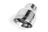 APR Round, Polished 2.50 Inch Exhaust Tip TPK0001 Tips, Clamp-on, Stainless Steel, Polished, Slant Cut, in. Inlet, 4.00 in. Outlet, Audi, Porsche, Volkswagen, Pair thumbnail 2