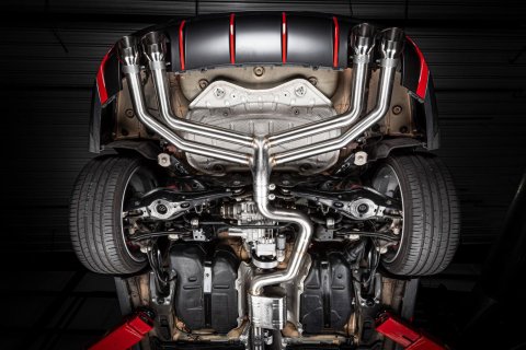 APR Cat-Back Exhaust Systems CBK0019 Systems, Cat-Back, Single In/Four Out, Stainless Steel, Natural, Rear Exit, Polished Tips, Audi, 2.0L, Kit