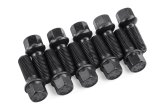 APR Lug Bolts MS100177 Bolts, 45mm Length, Ball Seat, Hex Head, Steel, Black Zinc, Audi, Volkswagen, Set of 10 thumbnail 1