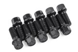 APR Lug Bolts MS100177 Bolts, 45mm Length, Ball Seat, Hex Head, Steel, Black Zinc, Audi, Volkswagen, Set of 10 thumbnail 4