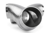APR Cast Stainless Steel Double Y Splitters EXH0146 Exhaust Splitter, Splitter, 3 in. Inlet, 2.5 in. Quad Outlets, Steel, Natural, Each thumbnail 5