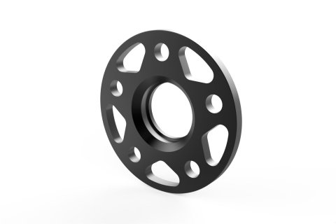 APR 0.394 inch Wheel Spacers MS100156 Spacers, in. Thickness, 2.50 in. Center Bore Diameter, Aluminum, Black, 5 x 112mm Bolt Circle, for Lamborghini, Audi, Volkswagen, Pair thumbnail 3