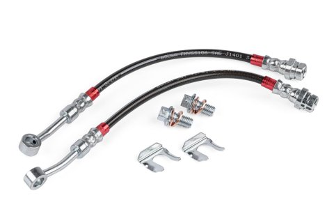 APR Braided Stainless Steel Direct-Fit Brake Lines BRK00051 Lines, Rear, Braid, Black, Audi, Volkswagen, Pair thumbnail 2