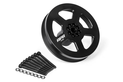 APR 3.0 TFSI Supercharger Drive Kits MS100184 Pulley Kits, Kits, Pulley, Crankshaft Pulley, Aluminum, Black, Serpentine, Belt, Audi, 3.0L, Kit thumbnail 3