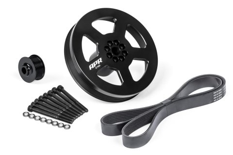 APR 3.0 TFSI Supercharger Drive Kits MS100184 Pulley Kits, Kits, Pulley, Crankshaft Pulley, Aluminum, Black, Serpentine, Belt, Audi, 3.0L, Kit thumbnail 6