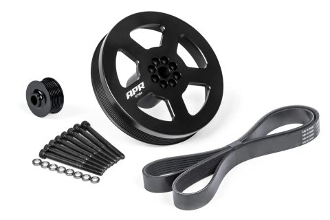 APR 3.0 TFSI Supercharger Drive Kits MS100184 Pulley Kits, Kits, Pulley, Crankshaft Pulley, Aluminum, Black, Serpentine, Belt, Audi, 3.0L, Kit thumbnail 7