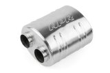 APR Premium Sound Absorption 304 Stainless Steel 2.5 Inch Muffler MUH0007 Muffler, Absorption, in. Dual Inlets/2.5 in. Dual Outlets, Steel, Brushed, Universal, Each thumbnail 3