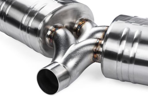 APR Cat-Back Exhaust Systems CBK0021 Systems, Cat-Back, Single In/Four Out, Stainless Steel, Natural, Split Rear Exit, Polished Tips, Volkswagen, 2.0L, Kit