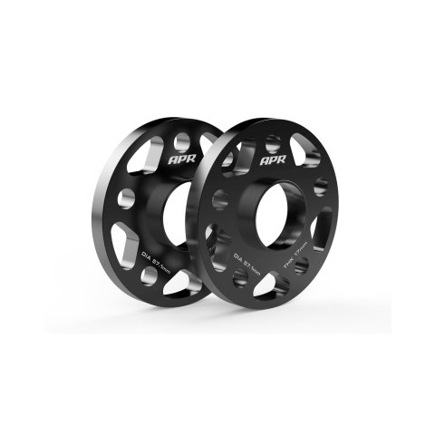 APR 0.670 inch Wheel Spacers MS100188 Spacers, in. Thickness, 2.50 in. Center Bore Diameter, Aluminum, Black, 5 x 112mm Bolt Circle, for Lamborghini, Audi, Volkswagen, Pair thumbnail 2