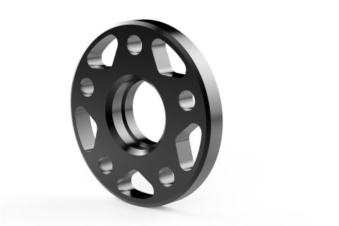 APR 0.670 inch Wheel Spacers MS100188 Spacers, in. Thickness, 2.50 in. Center Bore Diameter, Aluminum, Black, 5 x 112mm Bolt Circle, for Lamborghini, Audi, Volkswagen, Pair thumbnail 3