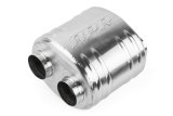 APR Premium Sound Absorption 304 Stainless Steel 2.5 Inch Muffler MUH0010 Muffler, Absorption, in. Dual Inlets/2.5 in. Dual Outlets, Steel, Brushed, Universal, Each thumbnail 1