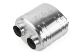 APR Premium Sound Absorption 304 Stainless Steel 2.5 Inch Muffler MUH0010 Muffler, Absorption, in. Dual Inlets/2.5 in. Dual Outlets, Steel, Brushed, Universal, Each thumbnail 4