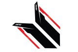 APR Sideburn Fender Decals PM100332 and Stickers, Decal, Vinyl, Black/Red, Pair thumbnail 1