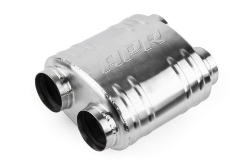 APR Premium Sound Absorption 304 Stainless Steel 2.75 Inch Muffler MUH0011 Muffler, Absorption, in. Dual Inlets/2.75 in. Dual Outlets, Steel, Brushed, Universal, Each thumbnail 1