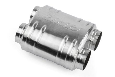 APR Premium Sound Absorption 304 Stainless Steel 2.75 Inch Muffler MUH0011 Muffler, Absorption, in. Dual Inlets/2.75 in. Dual Outlets, Steel, Brushed, Universal, Each thumbnail 2