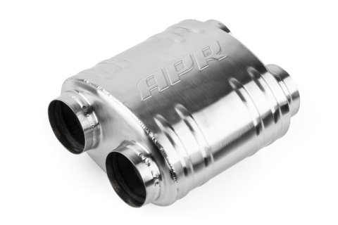 APR Premium Sound Absorption 304 Stainless Steel 2.75 Inch Muffler MUH0011 Muffler, Absorption, in. Dual Inlets/2.75 in. Dual Outlets, Steel, Brushed, Universal, Each thumbnail 3