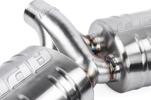 APR Cat-Back Exhaust Systems CBK0003 Systems, Catback, Stainless Steel, Natural, Split Rear Exit, Polished Tips, Audi, 2.0L, Kit